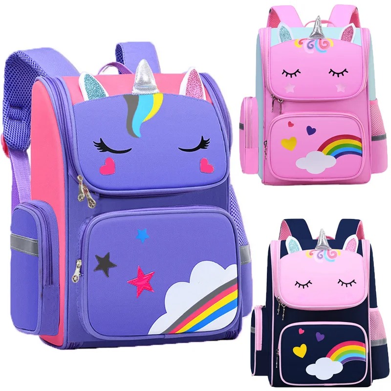 School Backpack Teen - 소녀를위한 어린이 배낭 유니콘 어린이 책가방