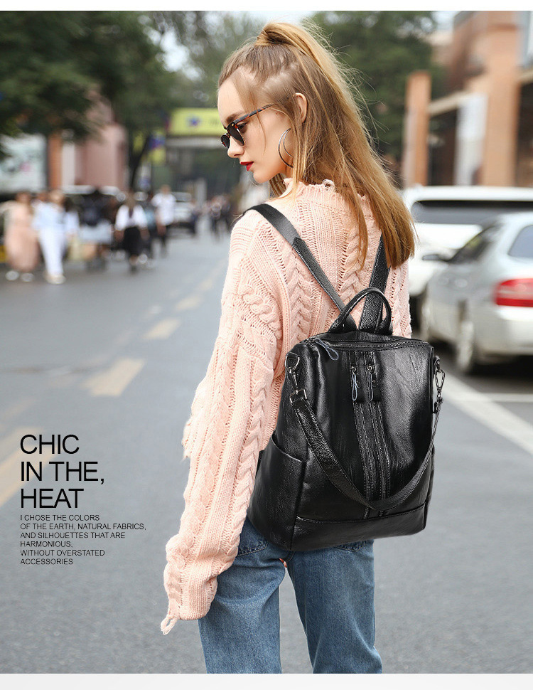 여성 부드러운 가죽 배낭 학교 블랙 캐주얼 다기능 대학 - Mini Backpack Purse 리뷰 및 가격